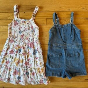 Floral and Denim Kids Dress Set